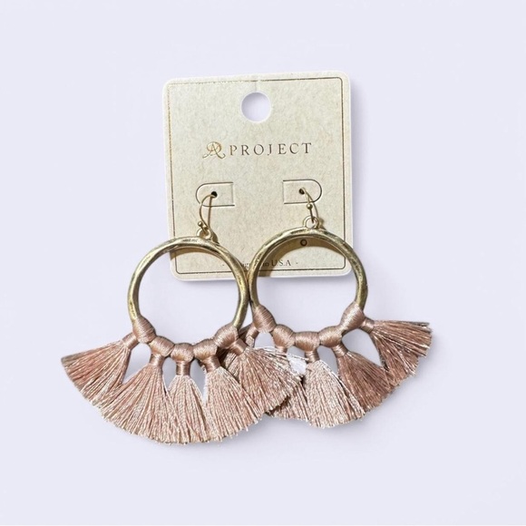 Y/Project Gold and Pink Tassel Earrings - Picture 1 of 1